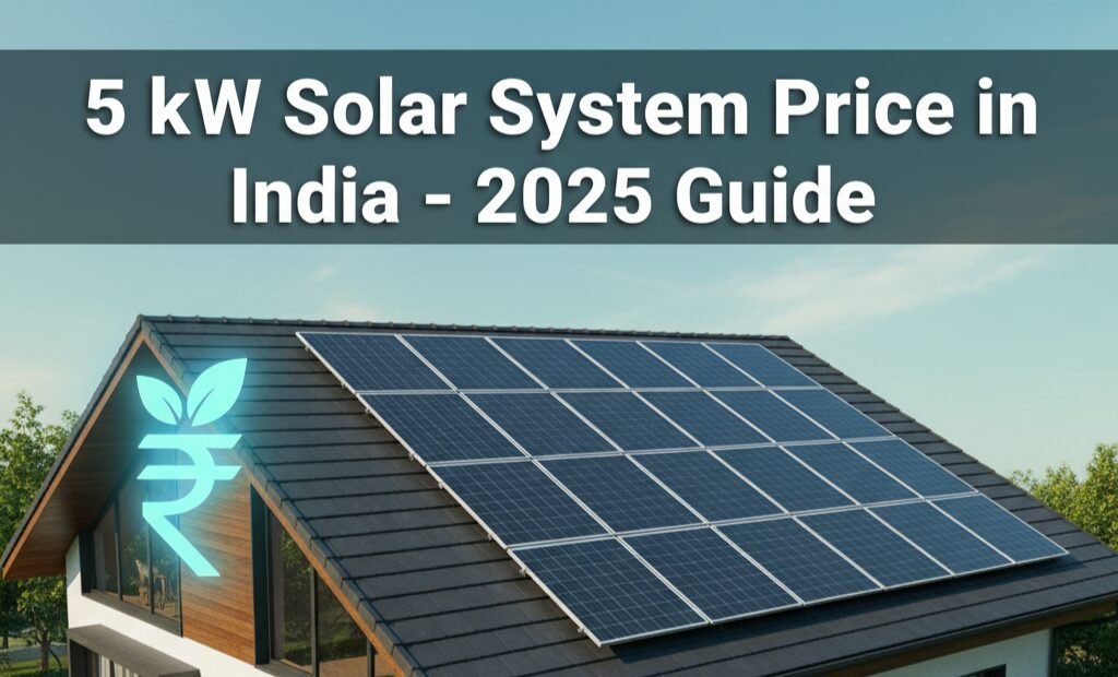 5 kw solar system price in India