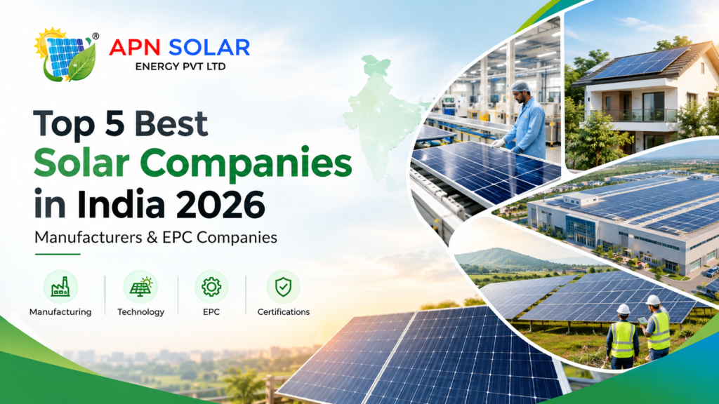 Top 5 best solar companies in India 2026 – manufacturers and EPC companies