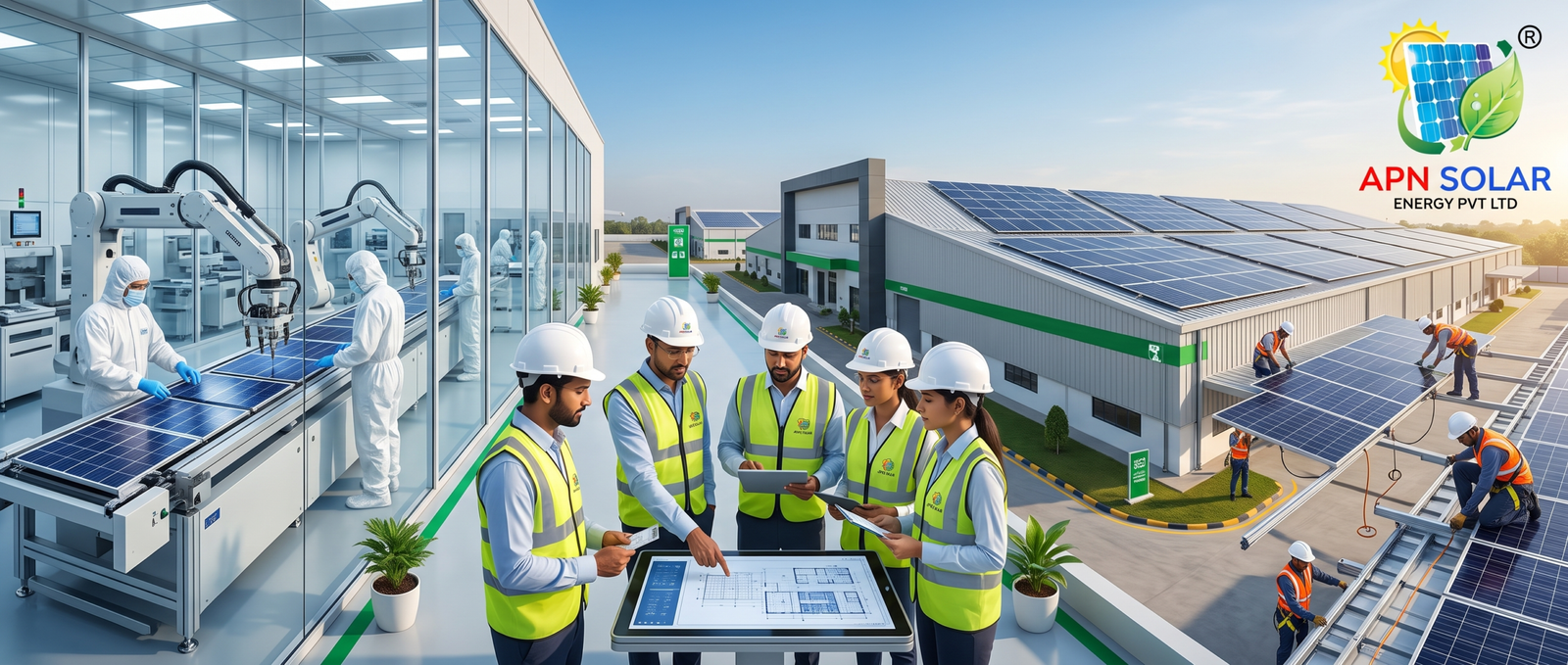Solar company services including manufacturing engineering EPC and installation in India