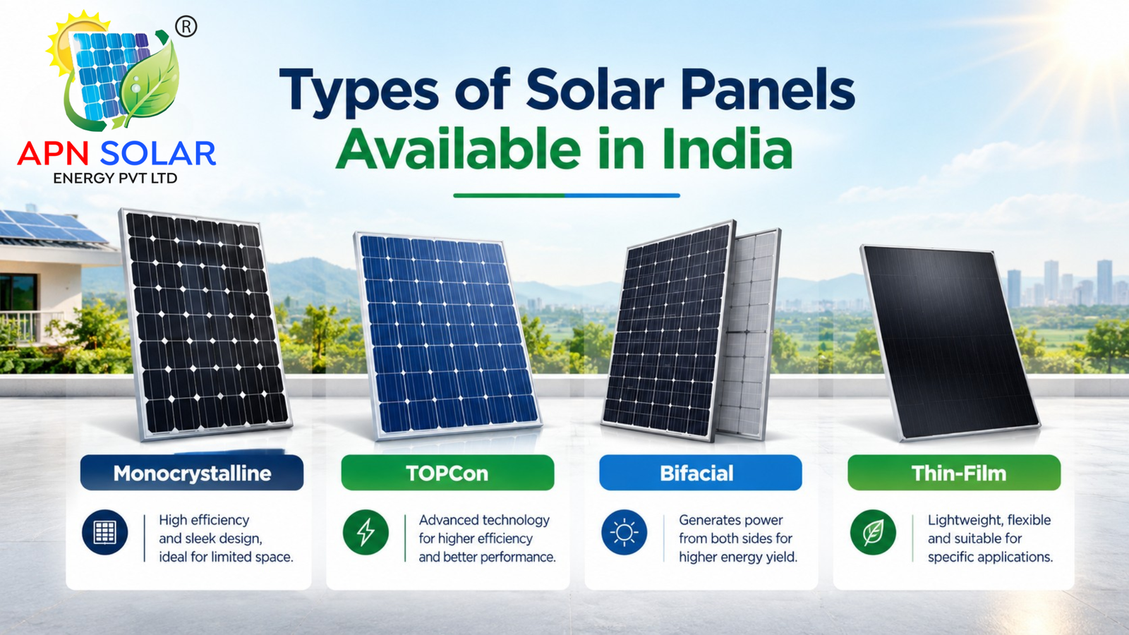 Types of Solar Panels Available in India